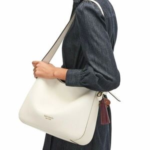 New Kate Spade Anyday Medium Shoulder bag Pebble Leather Parchment